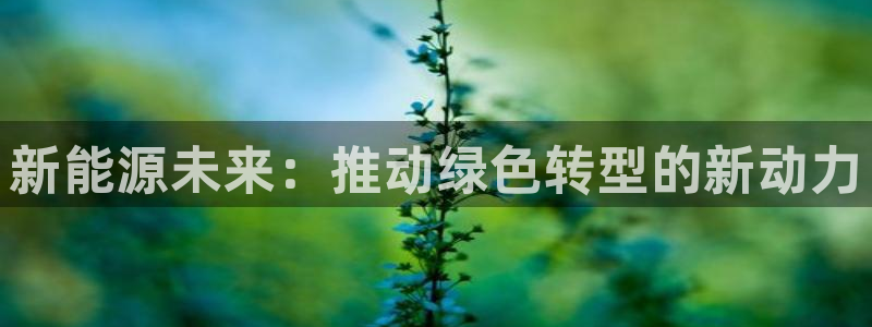新宝gg开号:新能源未来:推动绿色转型的新动力