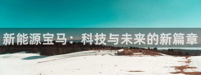 新宝gg返点：新能源宝马：科技与未来的新